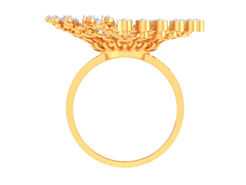 Printable 3D jewelry model of Lady diamond ring 3D Model