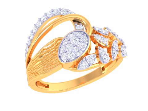 Printable 3D jewelry model of Lady diamond ring 3D Model