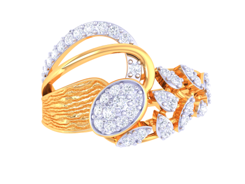 Printable 3D jewelry model of Lady diamond ring 3D 모델