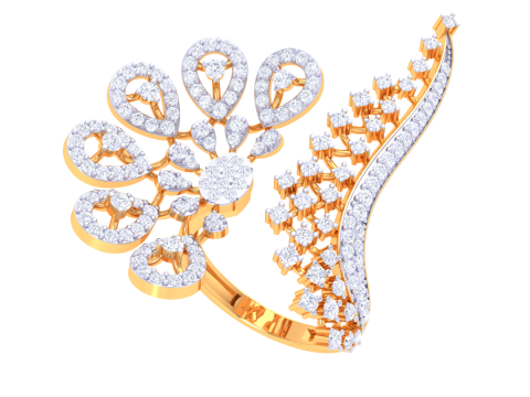 Printable 3D jewelry model of Lady diamond ring 3D Model
