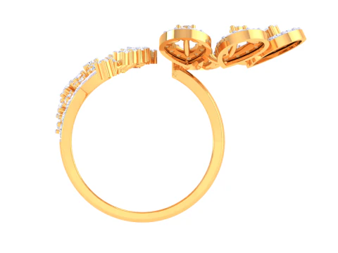 Printable 3D jewelry model of Lady diamond ring 3D Model