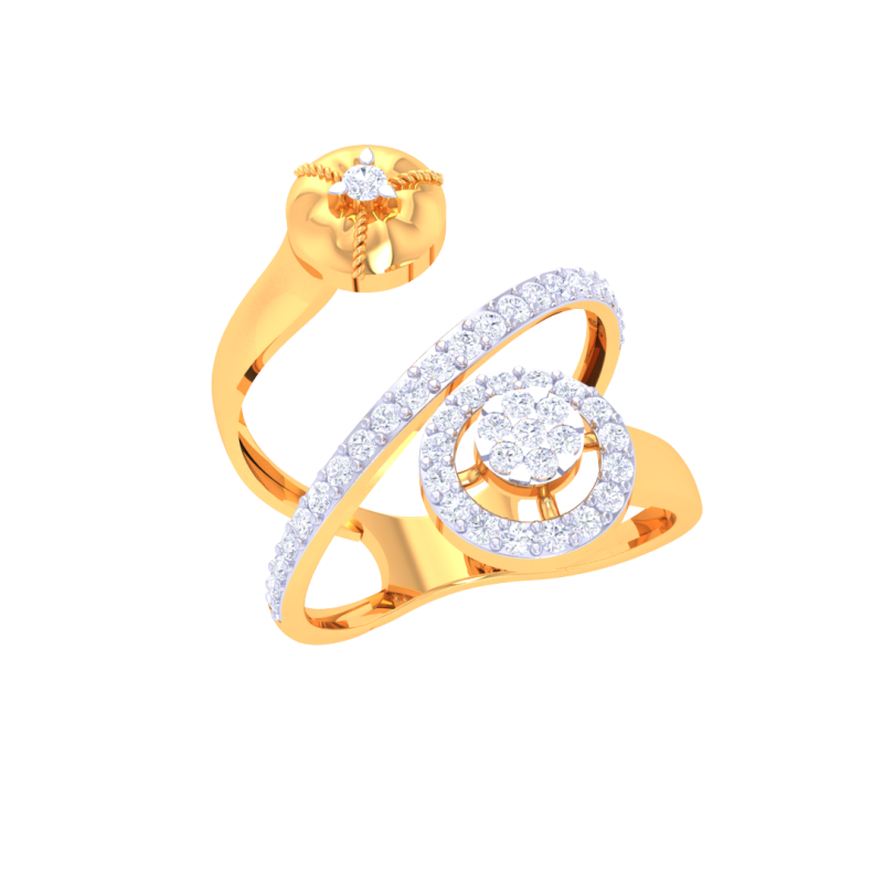 Printable 3D jewelry model of Lady diamond ring Modelo 3D .c4d .max .obj .3ds .fbx .stl .blend