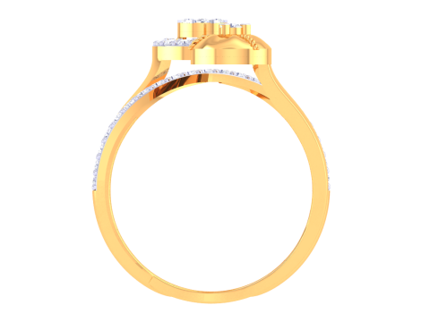Printable 3D jewelry model of Lady diamond ring Modelo 3D