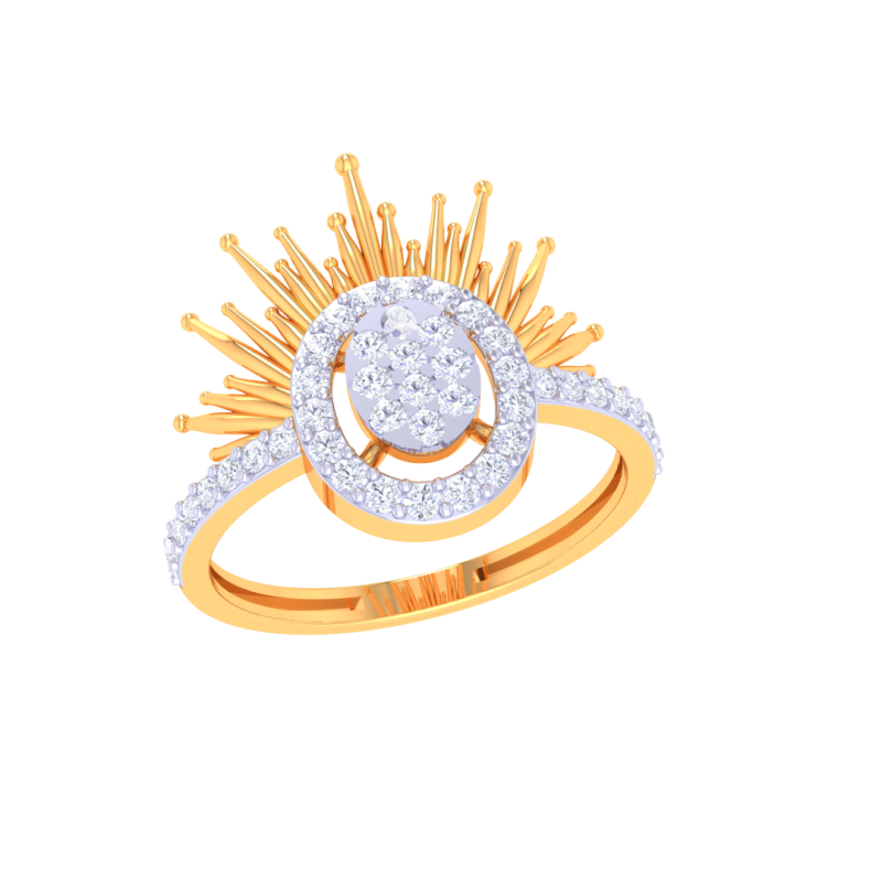 Printable 3D jewelry model of Lady diamond ring Modelo 3D .c4d .max .obj .3ds .fbx .stl .blend