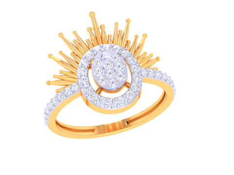 Printable 3D jewelry model of Lady diamond ring 3D Model
