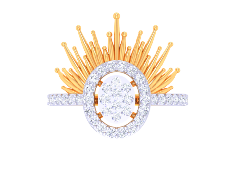 Printable 3D jewelry model of Lady diamond ring Modelo 3D