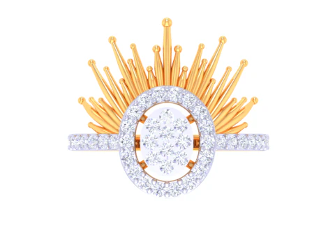 Printable 3D jewelry model of Lady diamond ring 3D Model