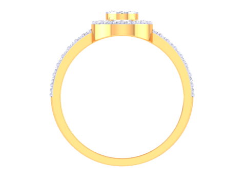 Printable 3D jewelry model of Lady diamond ring Modelo 3D