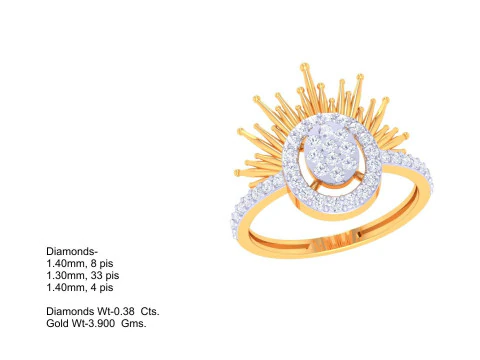 Printable 3D jewelry model of Lady diamond ring 3D Model