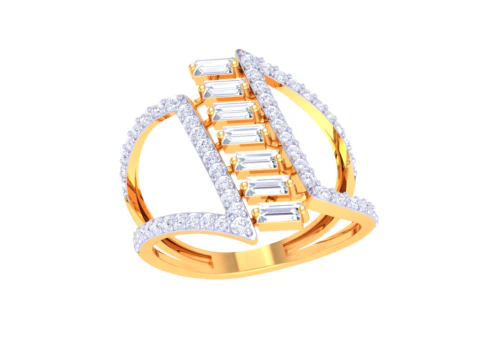 Printable 3D jewelry model of Lady diamond ring 3D Model