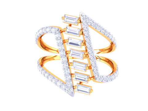 Printable 3D jewelry model of Lady diamond ring 3D 模型