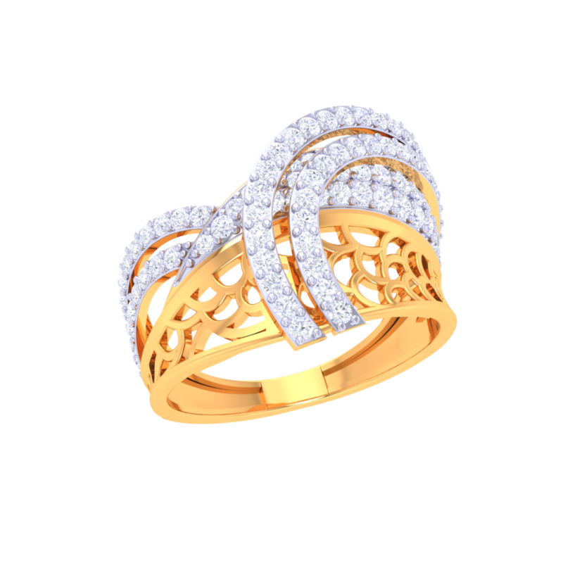 Printable 3D jewelry model of Lady diamond ring Modelo 3D .c4d .max .obj .3ds .fbx .stl .blend