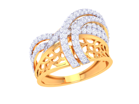 Printable 3D jewelry model of Lady diamond ring 3D Model
