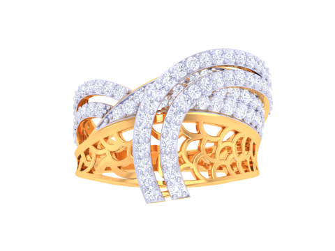 Printable 3D jewelry model of Lady diamond ring Modelo 3D