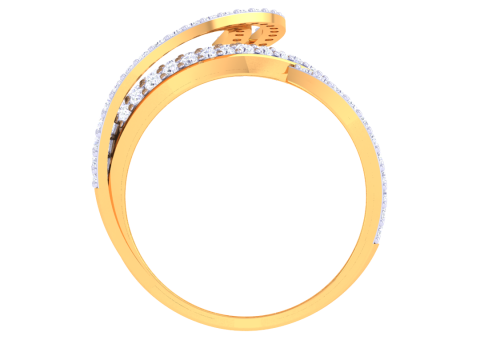 Printable 3D jewelry model of Lady diamond ring Modelo 3D
