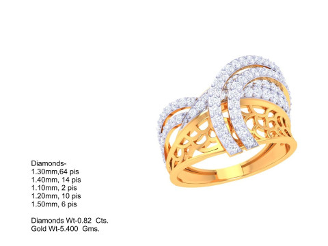 Printable 3D jewelry model of Lady diamond ring Modelo 3D