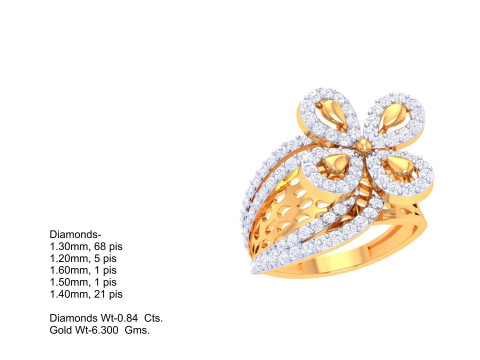Printable 3D jewelry model of Lady diamond ring 3D Model