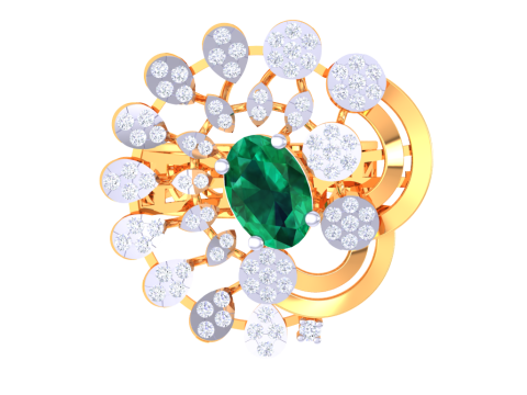 Printable 3D jewelry model of Lady diamond ring 3D 模型