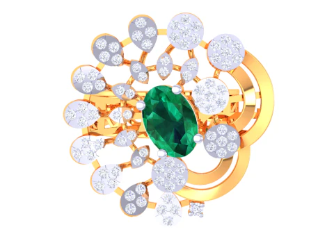 Printable 3D jewelry model of Lady diamond ring 3D Model