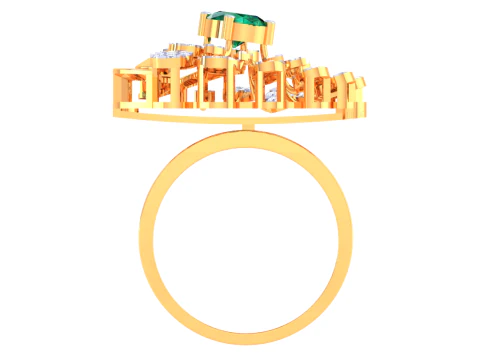Printable 3D jewelry model of Lady diamond ring 3D Model