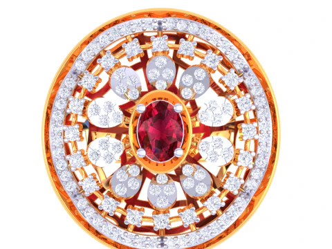 Printable 3D jewelry model of Lady diamond ring 3D Model