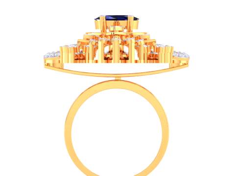 Printable 3D jewelry model of Lady diamond ring Modèle 3D