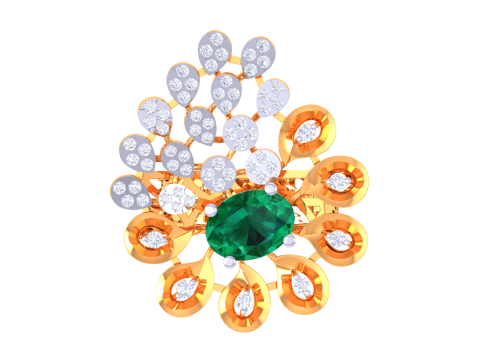 Printable 3D jewelry model of Lady diamond ring 3D Model