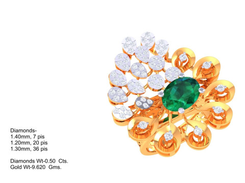 Printable 3D jewelry model of Lady diamond ring 3D Model