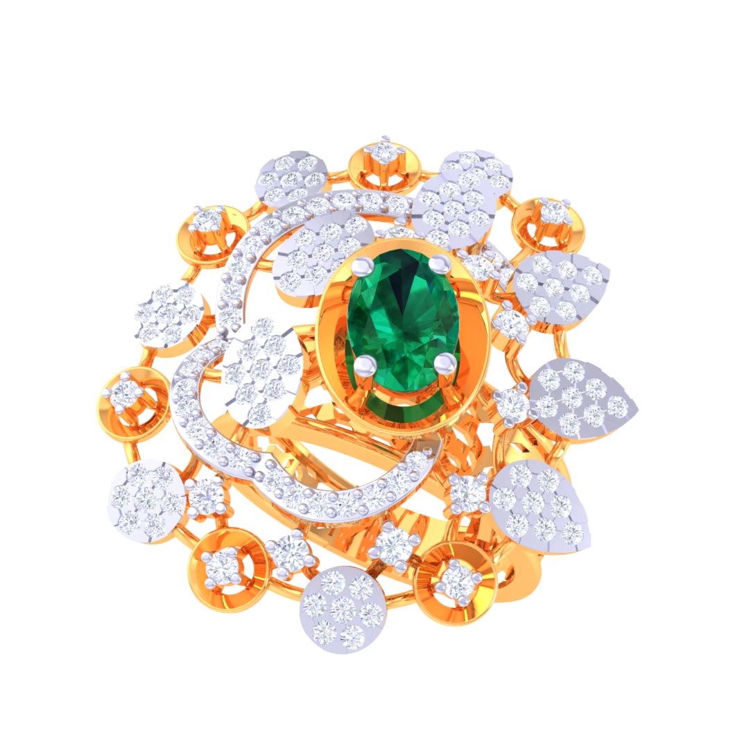 Printable 3D jewelry model of Lady diamond ring 3D Model .c4d .max .obj .3ds .fbx .stl .blend 