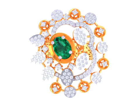 Printable 3D jewelry model of Lady diamond ring 3D Model