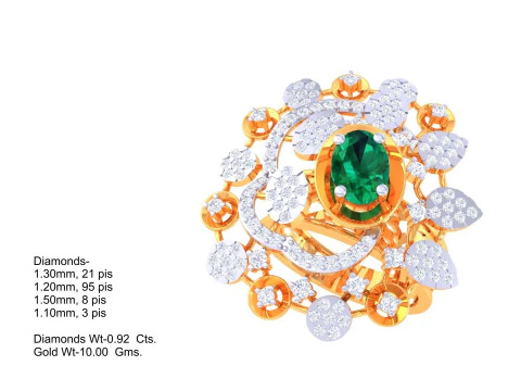 Printable 3D jewelry model of Lady diamond ring 3D Model