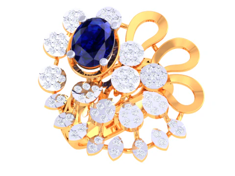 Printable 3D jewelry model of Lady diamond ring 3D Model