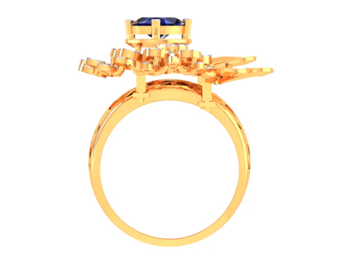Printable 3D jewelry model of Lady diamond ring 3D Model