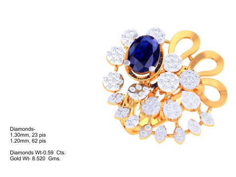 Printable 3D jewelry model of Lady diamond ring Modèle 3D