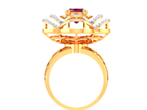 Printable 3D jewelry model of Lady diamond ring 3D Model