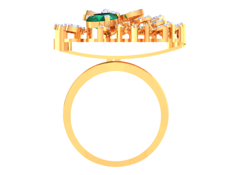 Printable 3D jewelry model of Lady diamond ring 3D Model