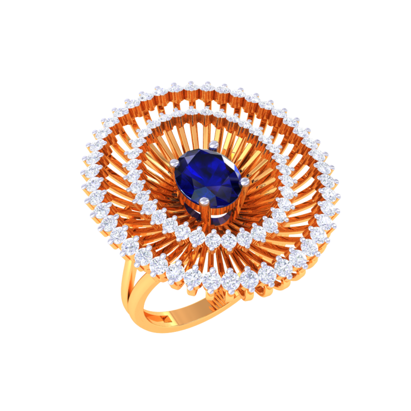 Printable 3D jewelry model of Lady diamond ring 3D Model .c4d .max .obj .3ds .fbx .stl .blend