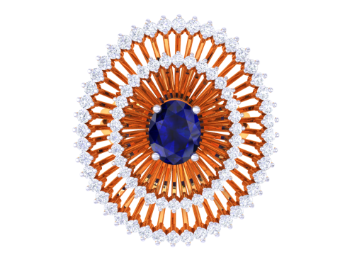 Printable 3D jewelry model of Lady diamond ring 3D Model