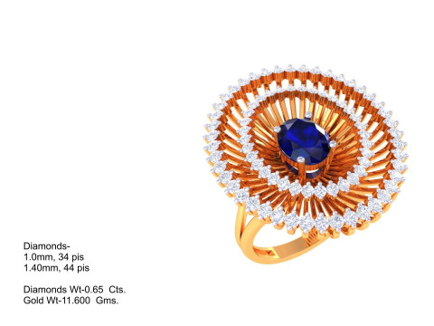 Printable 3D jewelry model of Lady diamond ring 3D Model