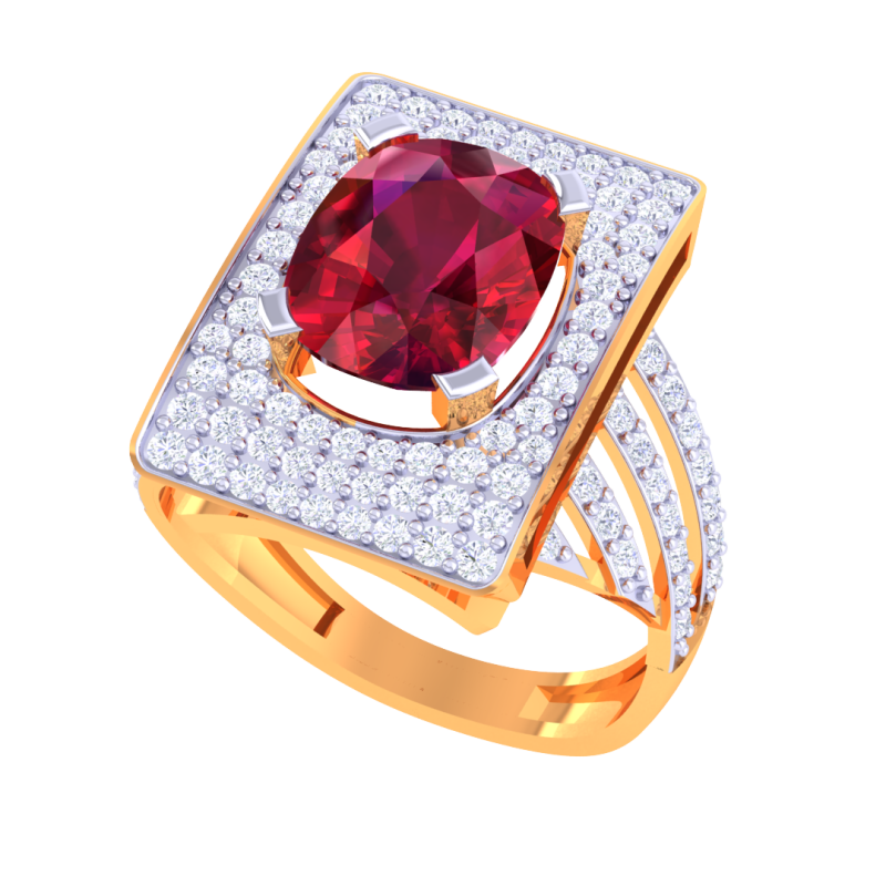Printable 3D jewelry model of Lady diamond ring 3Dモデル .c4d .max .obj .3ds .fbx .stl .blend