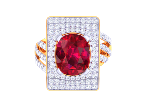 Printable 3D jewelry model of Lady diamond ring 3Dモデル