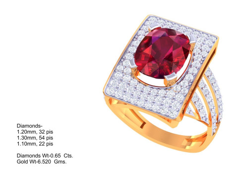 Printable 3D jewelry model of Lady diamond ring 3Dモデル