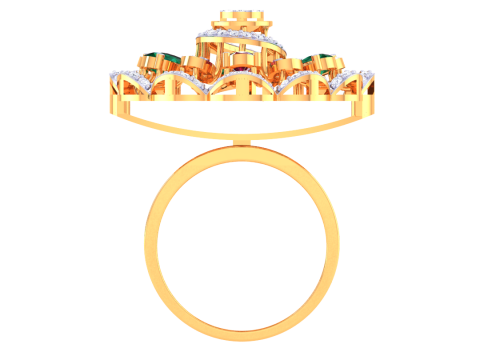 Printable 3D jewelry model of Lady diamond ring Modelo 3D