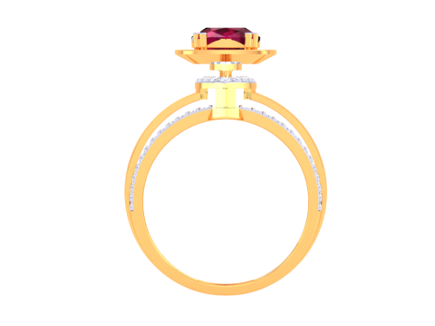 Printable 3D jewelry model of Lady diamond ring Modelo 3D