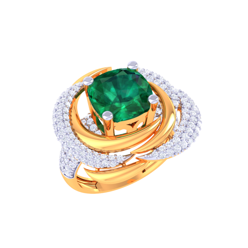 Printable 3D jewelry model of Lady diamond ring Modèle 3D .c4d .max .obj .3ds .fbx .stl .blend