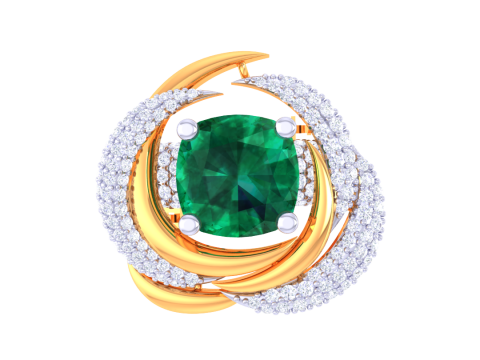 Printable 3D jewelry model of Lady diamond ring Modèle 3D