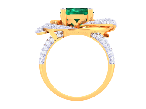 Printable 3D jewelry model of Lady diamond ring Modèle 3D
