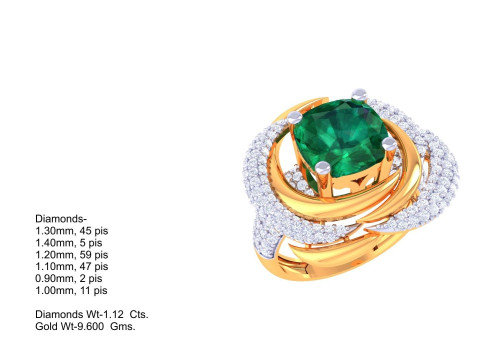 Printable 3D jewelry model of Lady diamond ring Modèle 3D