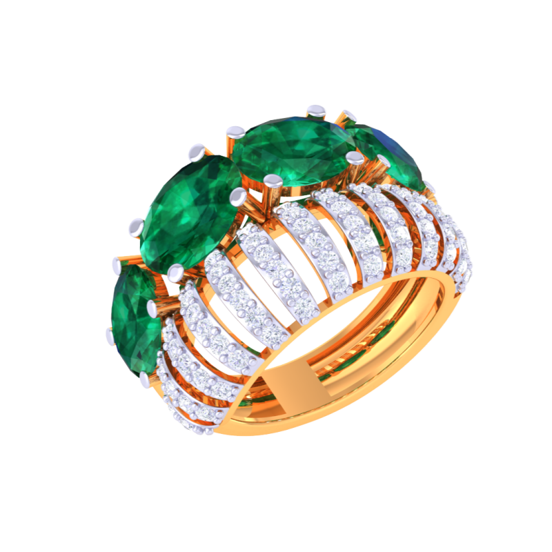 Printable 3D jewelry model of Lady diamond ring Model 3D .c4d .max .obj .3ds .fbx .stl .blend