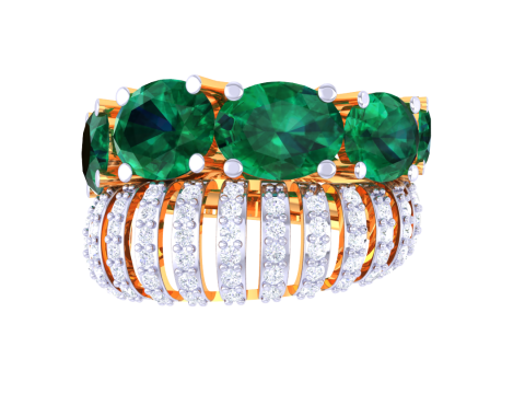 Printable 3D jewelry model of Lady diamond ring Model 3D